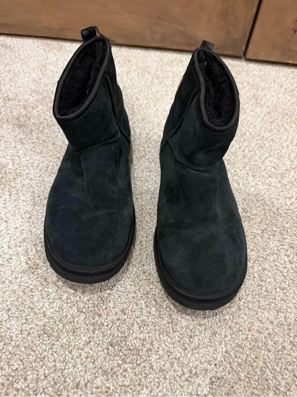UGG Black Suede Short Booties